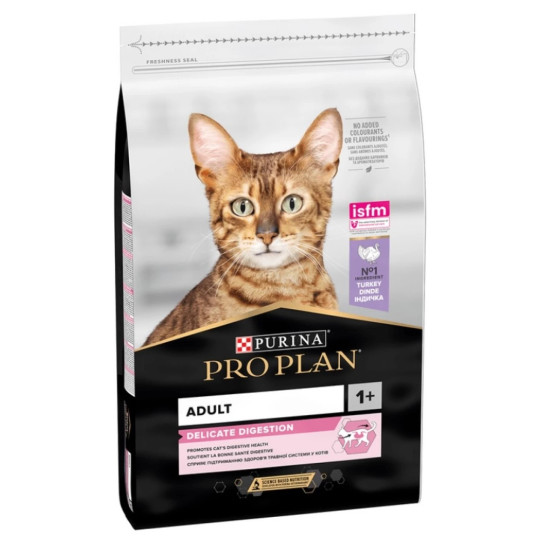 Purina Pro Plan Adult Cat Delicate Digestion – Hrană Uscată pentru Pisici cu Digestie Sensibilă, cu Curcan – 1.5 kg